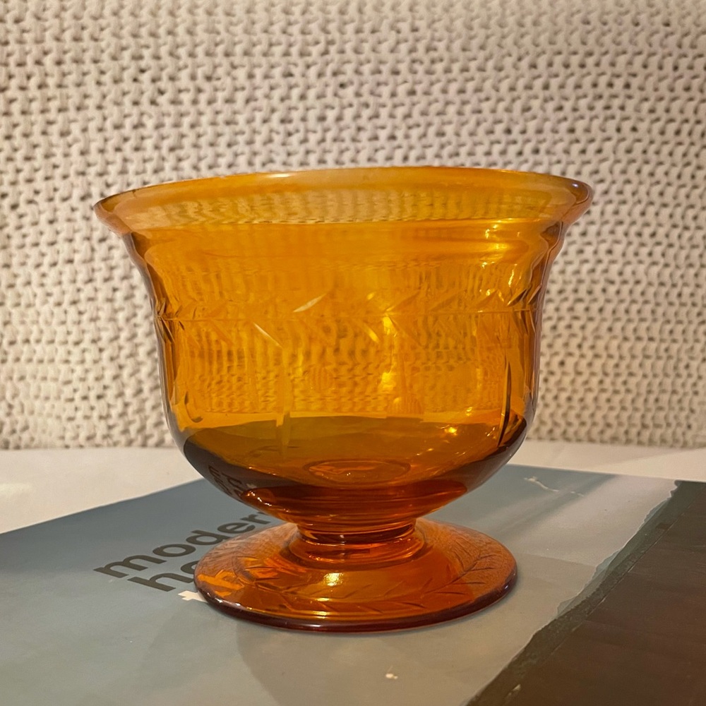 orange candy dish